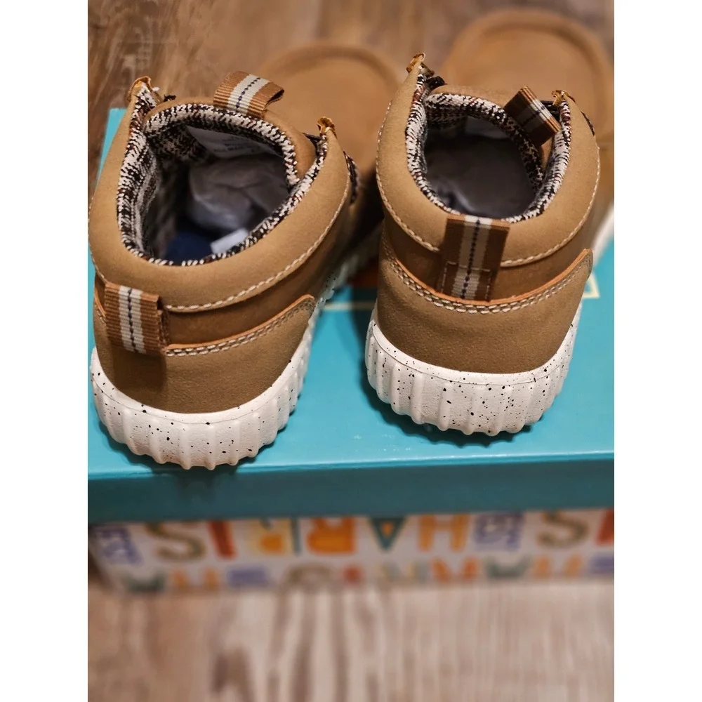 West Harris Lil Holden Kids Tan Chukka Moc Toe Lace Up Boots Size 8M 704027